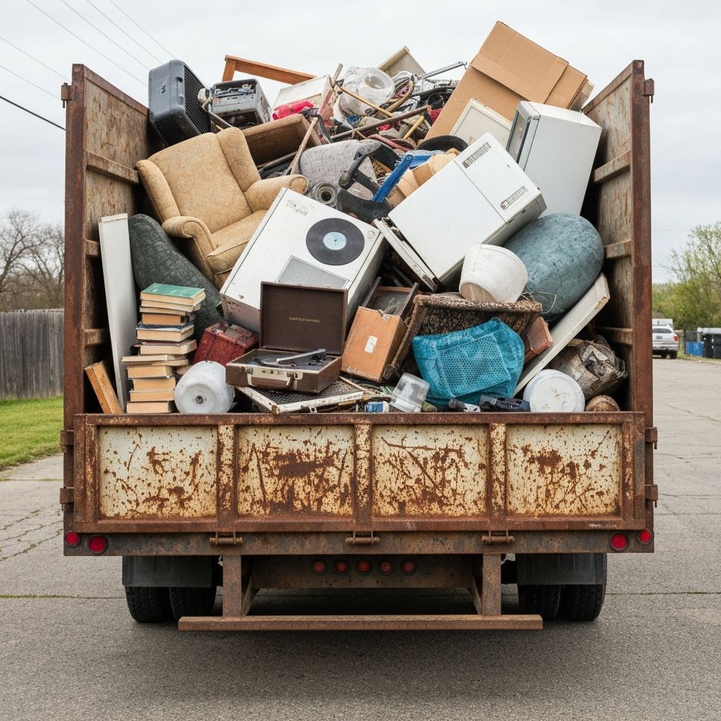 Junk removal dump trailer